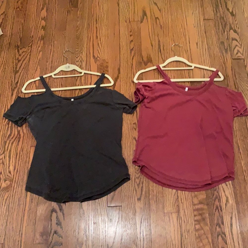 2 z supply shoulder cut out tees. Can buy seperate